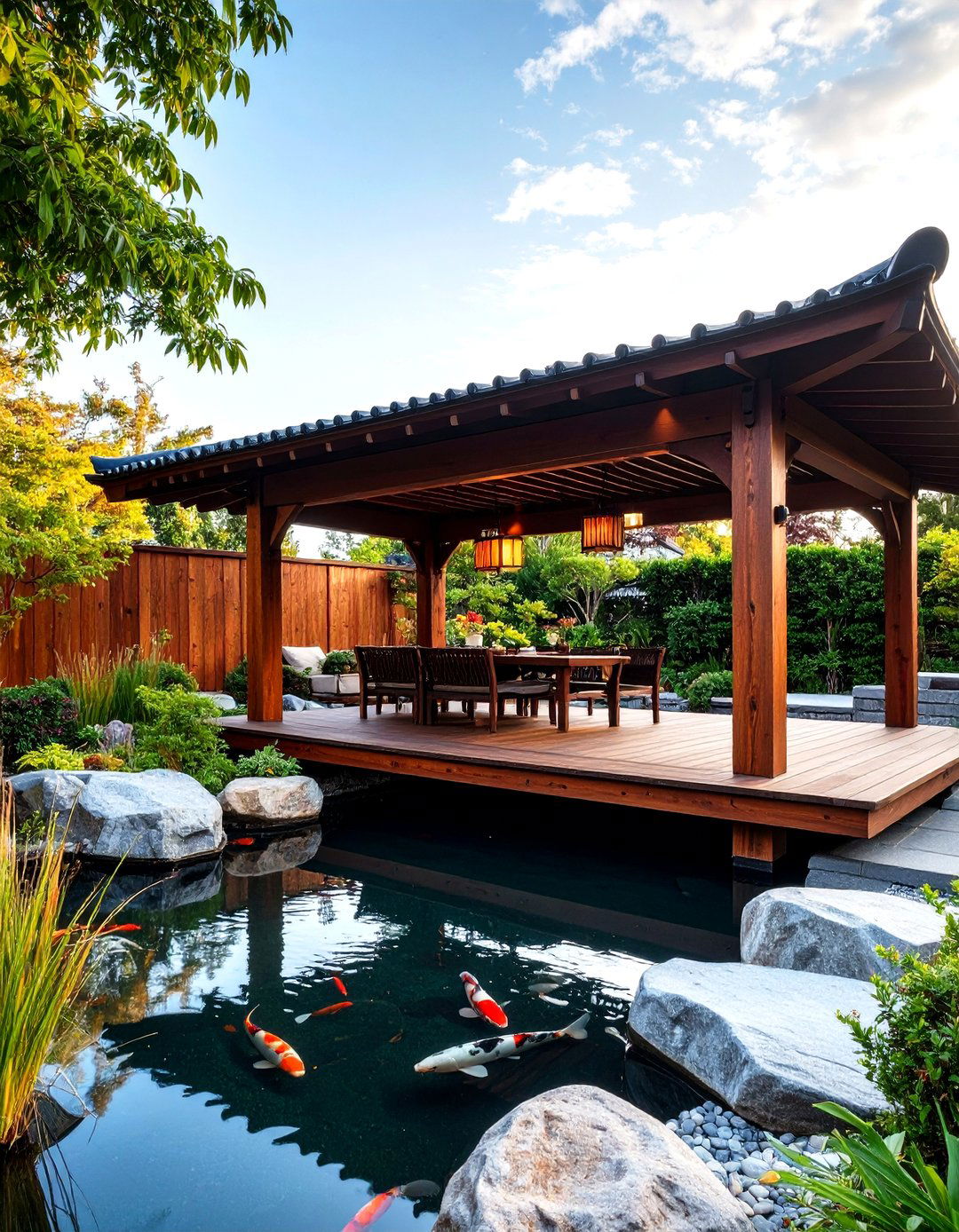Bamboo Roof Pergola for a Tropical Vibe - 30 patio pergola ideas
