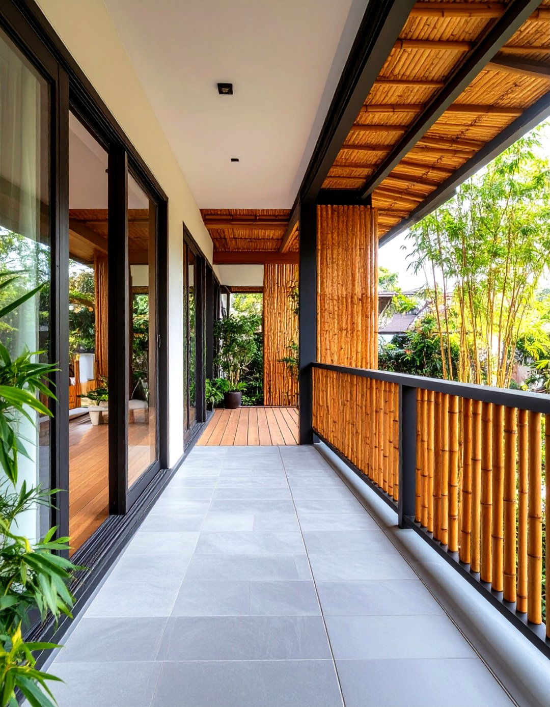 Bamboo Screen Porch Railing - 30 porch railing ideas pictures