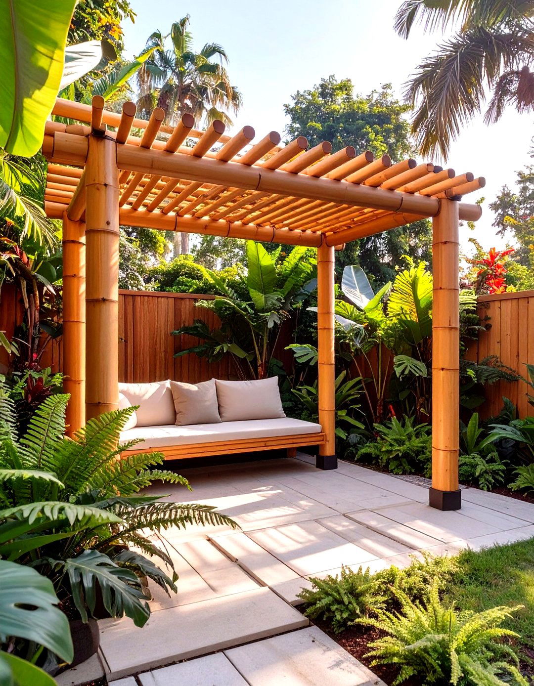 Bamboo Small Patio Pergola - 30 small patio pergola ideas