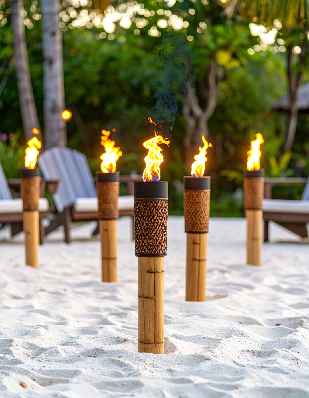 Bamboo Tiki Torch Lights - 30 patio lights ideas