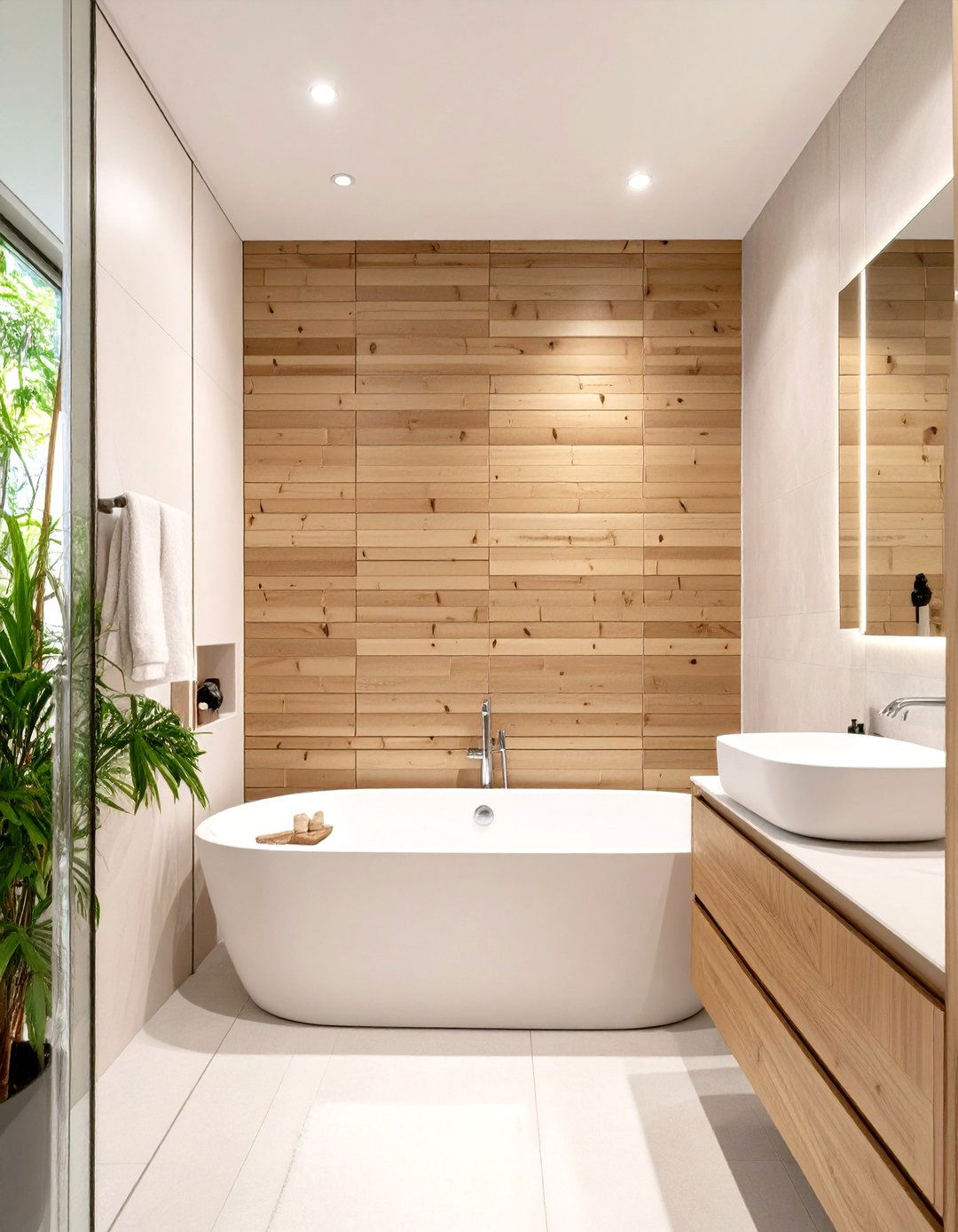 Bamboo Wood Accent Wall - 30 wood accent wall ideas
