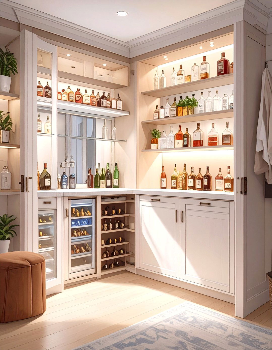 Bar Built into a Closet - 30 small man cave bar ideas