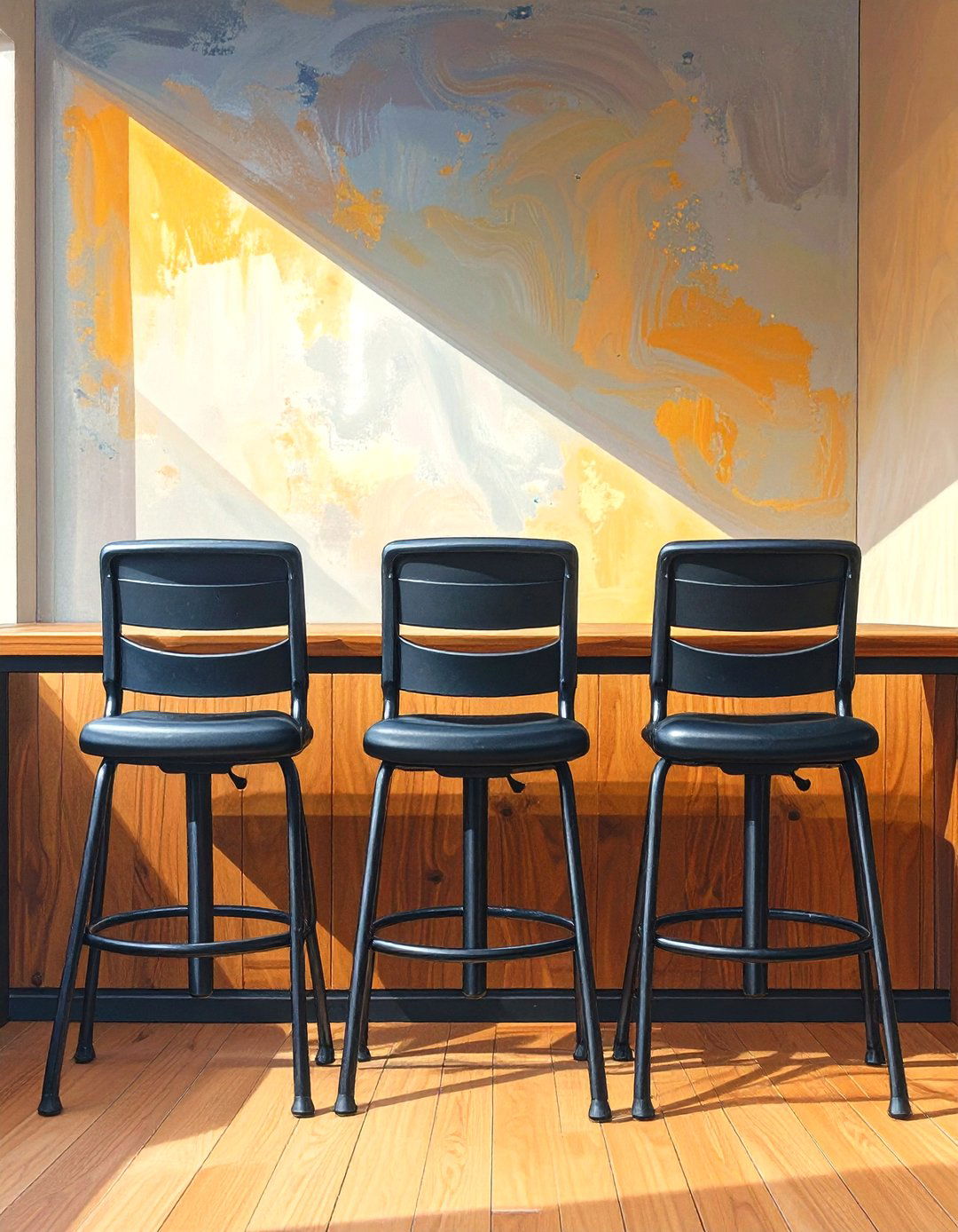 Bar Height Chairs and Counter - 30 small home theater seating ideas