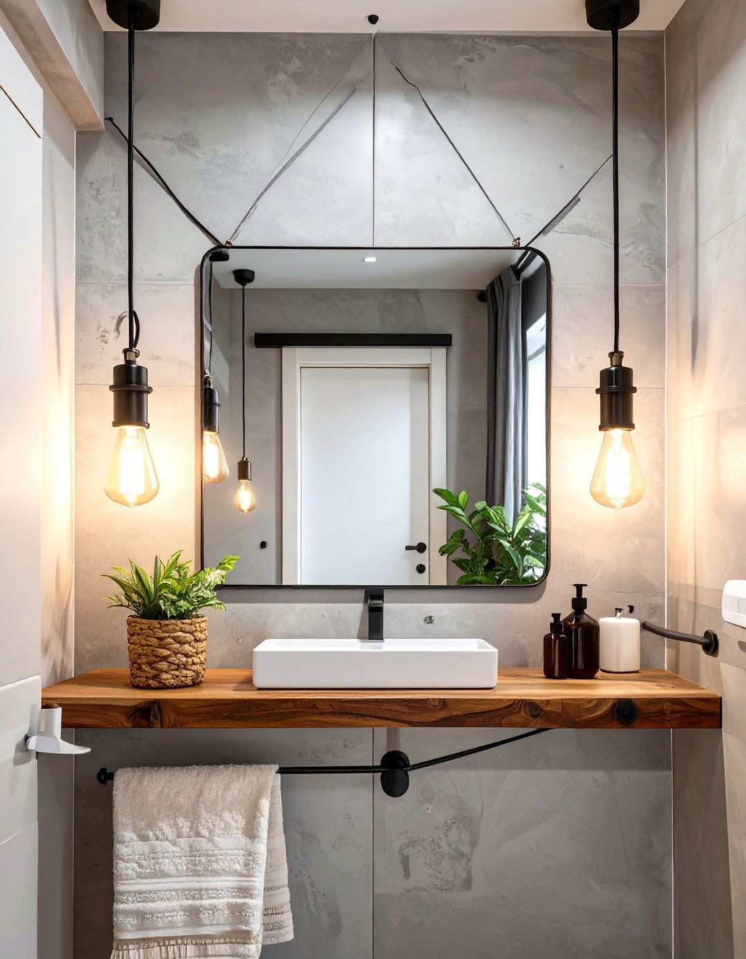 Bare Bulb Pendant Bathroom Lighting - 30 bathroom lighting ideas over mirror