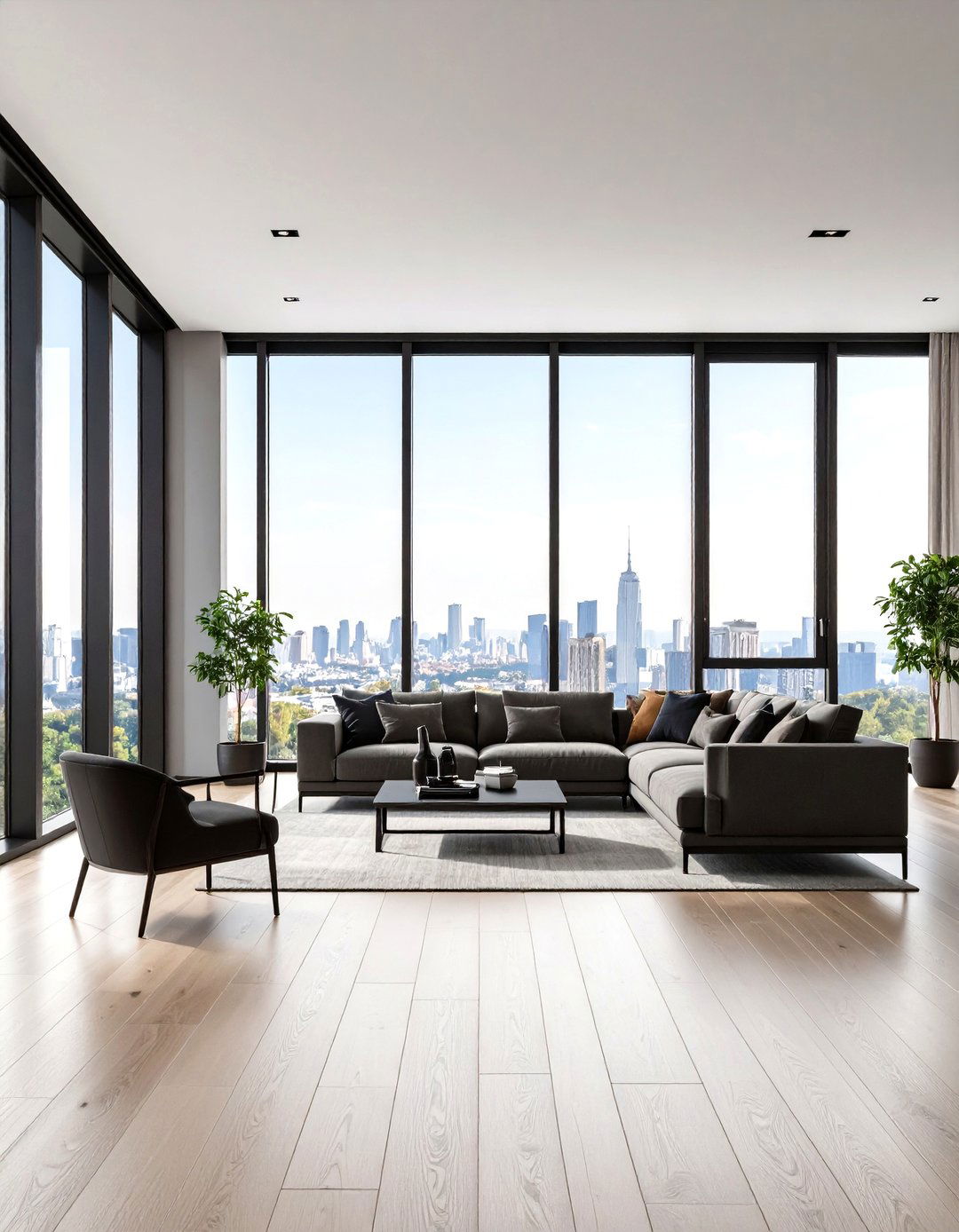 Bare Windows in a Minimalist Space - 30 living room window treatment ideas