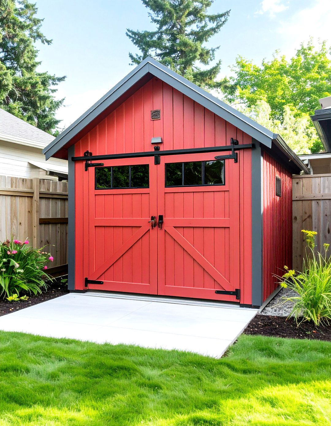 Barn Door Style Outdoor Dog Kennel Gate - 30 outdoor dog kennel ideas