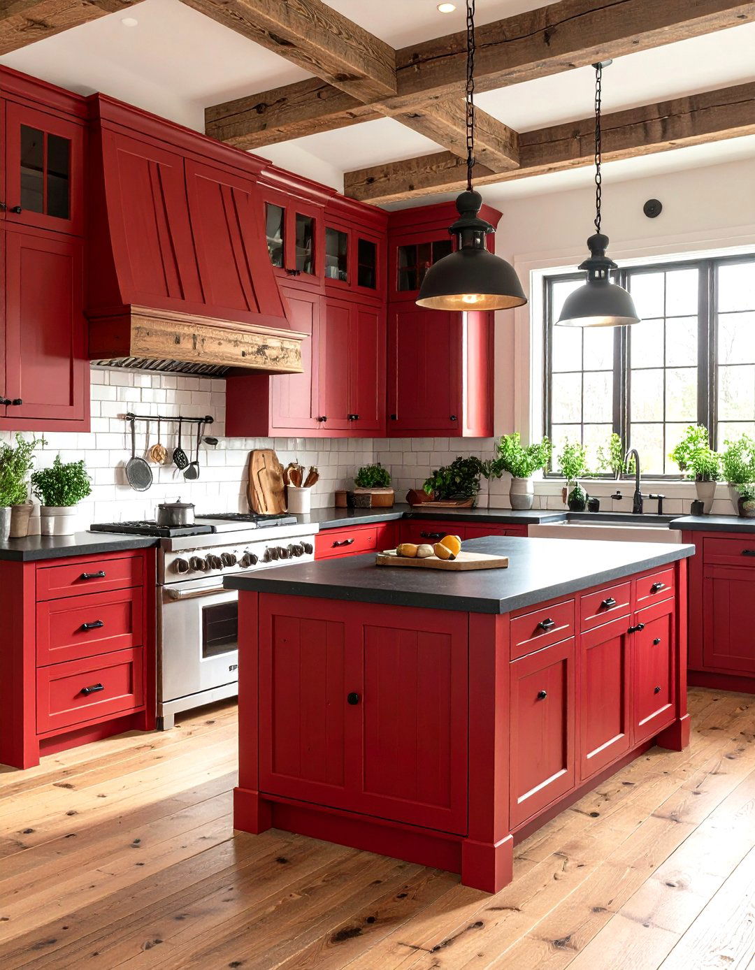 Barn Red Kitchen Cabinets - 30 kitchen cabinet color ideas