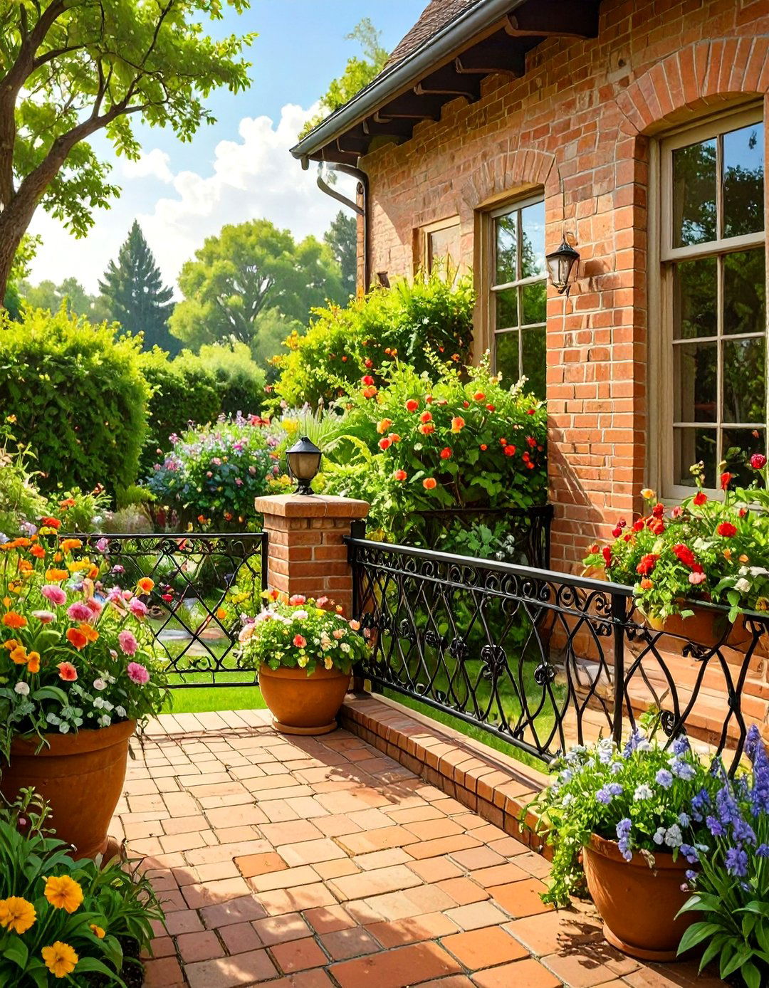Basket Weave Metal Deck Railing - 30 metal deck railing ideas