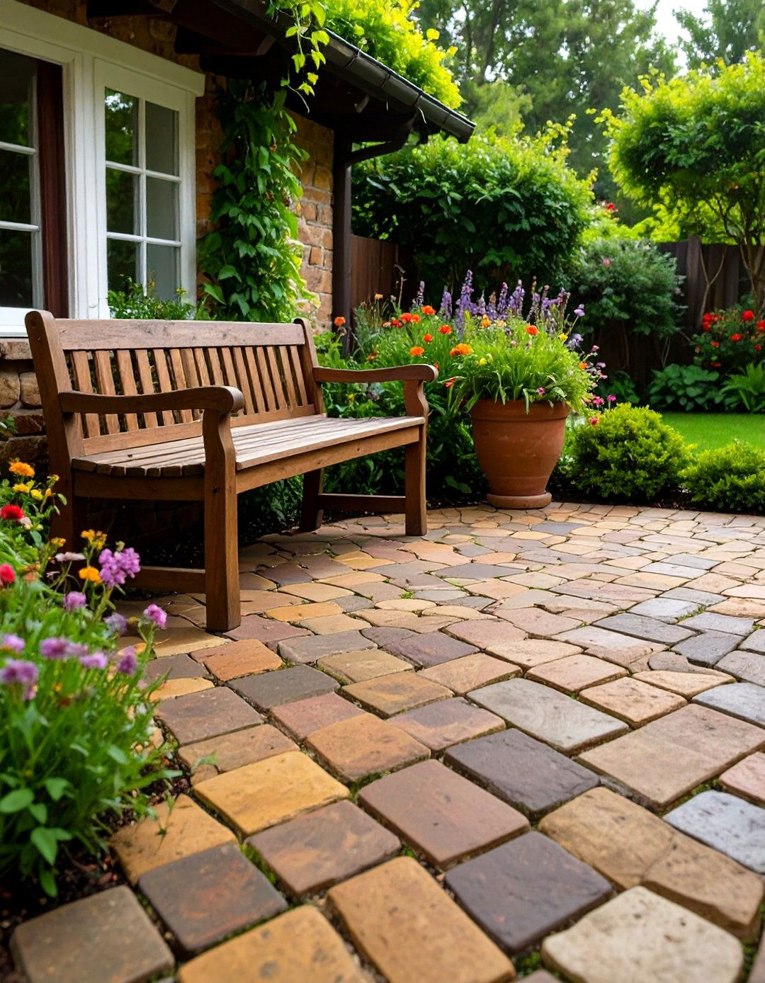 Basket Weave Paver Patio - 30 simple paver patio ideas