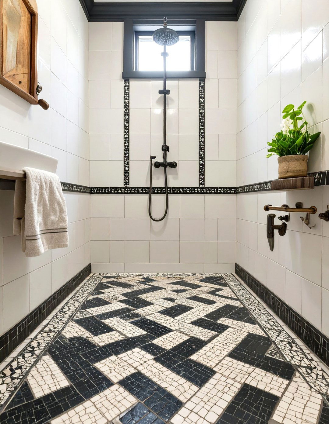 Basket Weave Tile Pattern - 30 tiled shower ideas