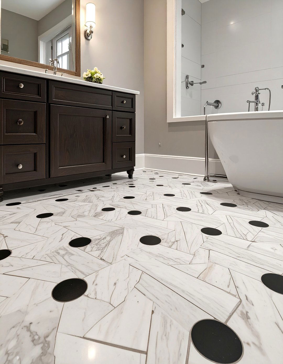 Basketweave Tile Bathroom Floor - 30 bathroom floor ideas