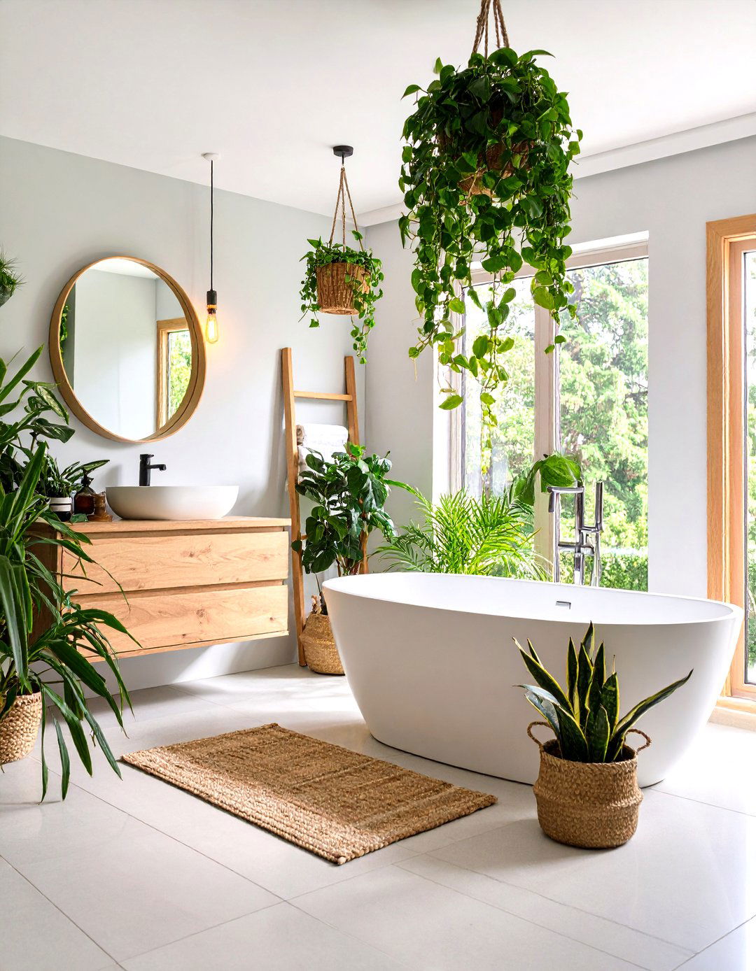 Bathroom Greenery and Plants - 30 pinterest bathroom ideas