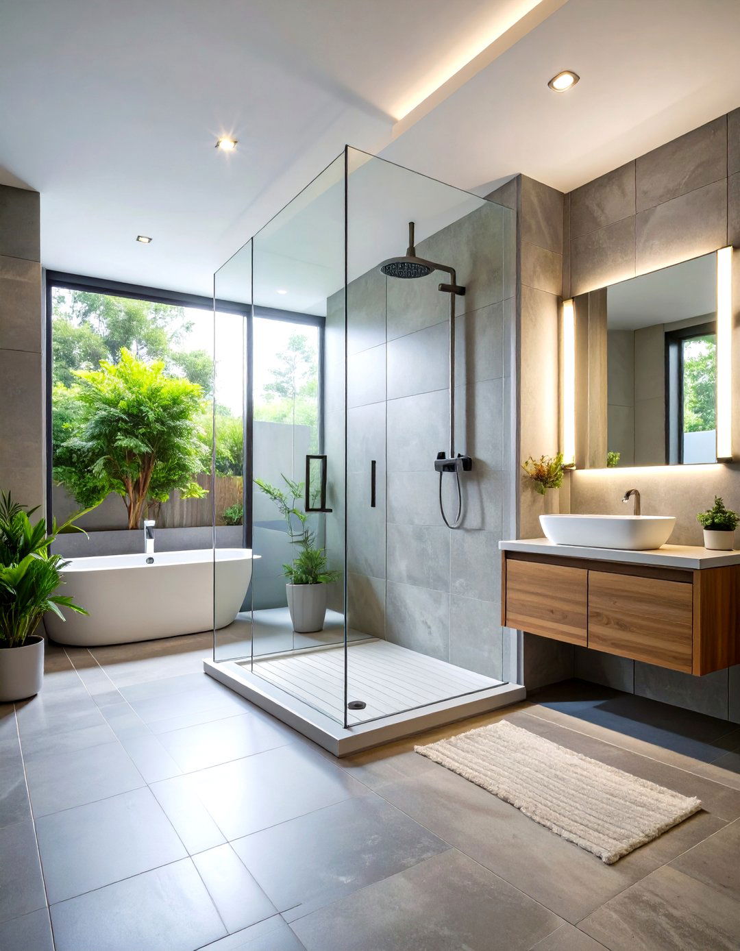 Bathroom with a Curbless Shower - 30 patricketsesfantomes.com what is interior design ideas