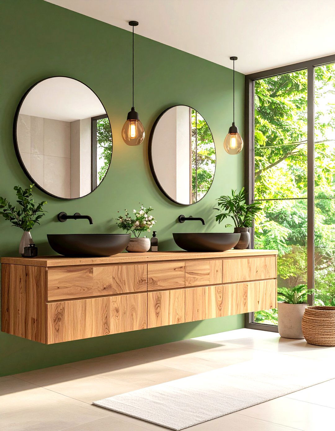 Bathroom with a Floating Vanity - 30 pinterest interior design ideas