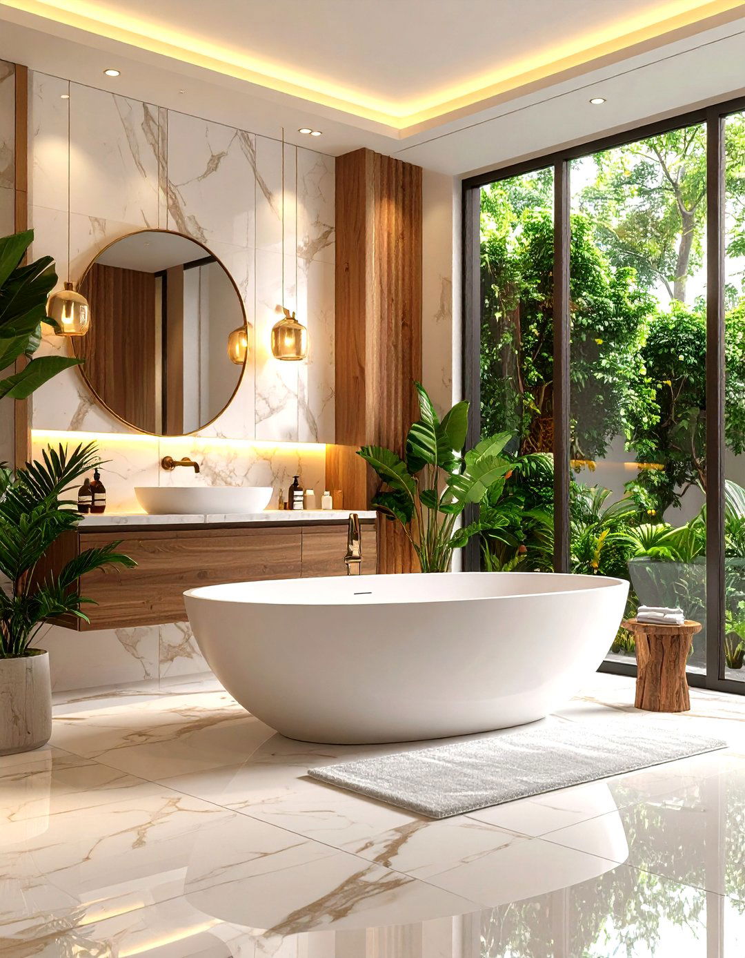 Bathroom with a Freestanding Bathtub - 30 pinterest interior design ideas