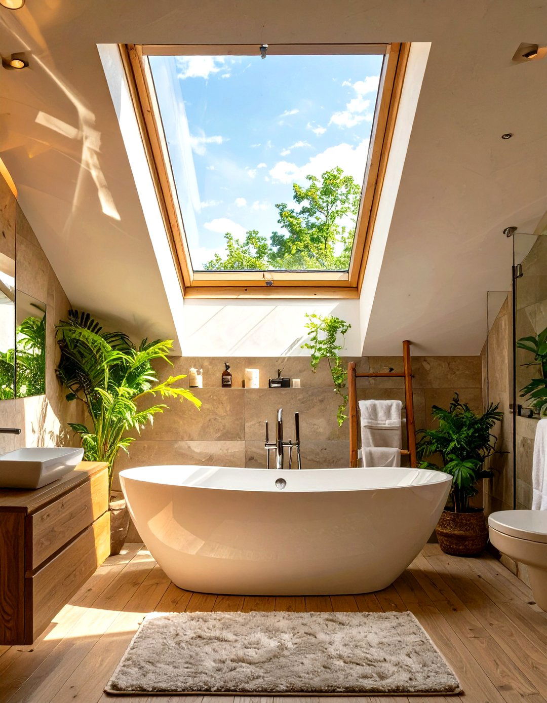 Bathroom with a Skylight