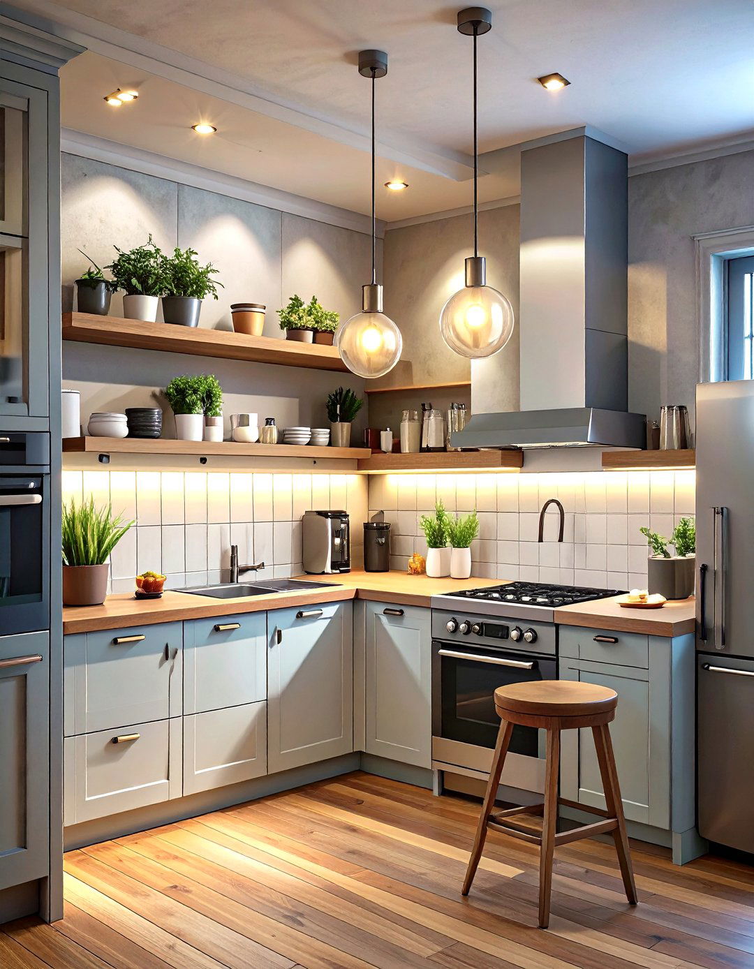 Battery Operated Puck Lights - 30 small kitchen lighting ideas