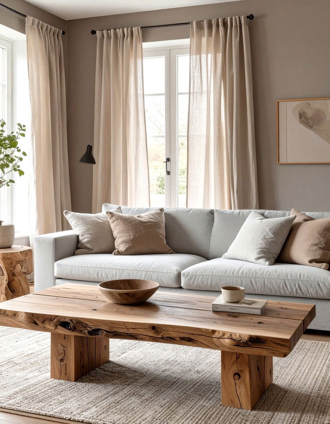 Bay Brown Natural Living Room - 30 color trends 2025 living room interior design trends 2025