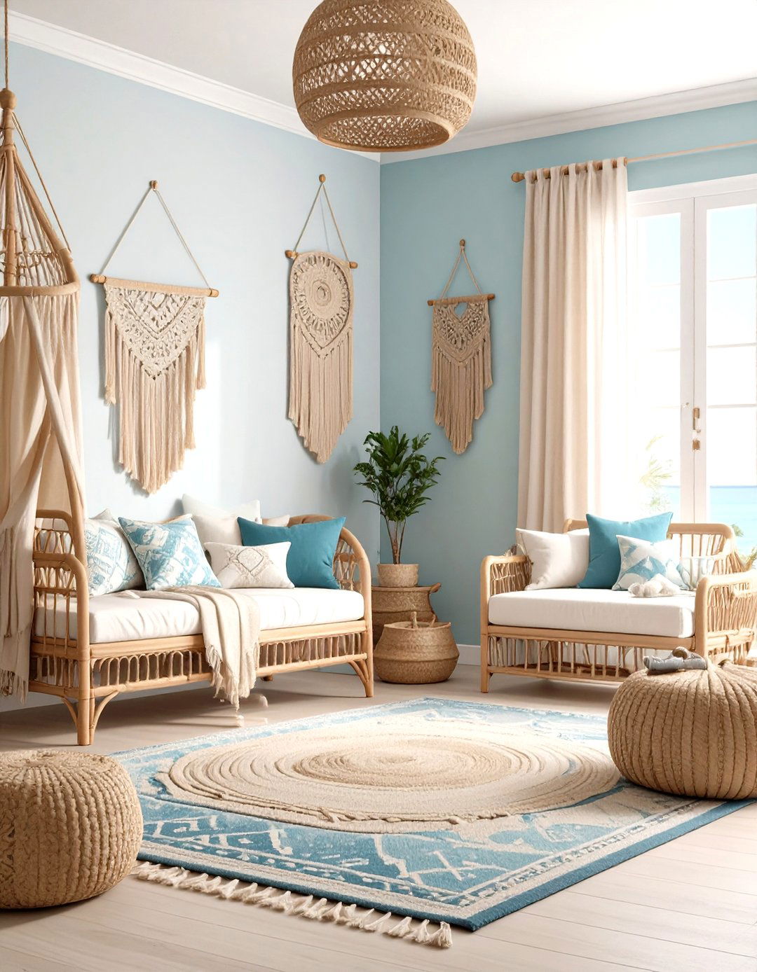 Beachy Boho Coastal Room - 30 little girls room ideas