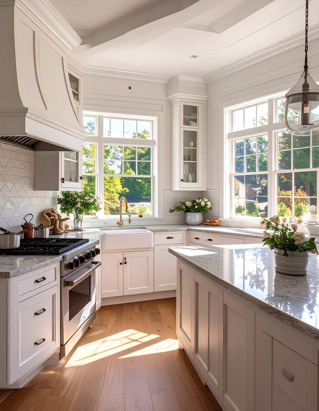 Beadboard Panel Backsplash - 30 backsplash ideas for white cabinets and granite countertops