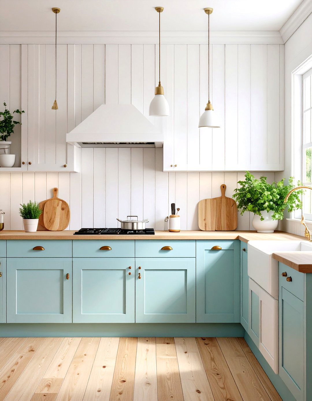 Beadboard Panel Backsplash - 30 rustic backsplash ideas