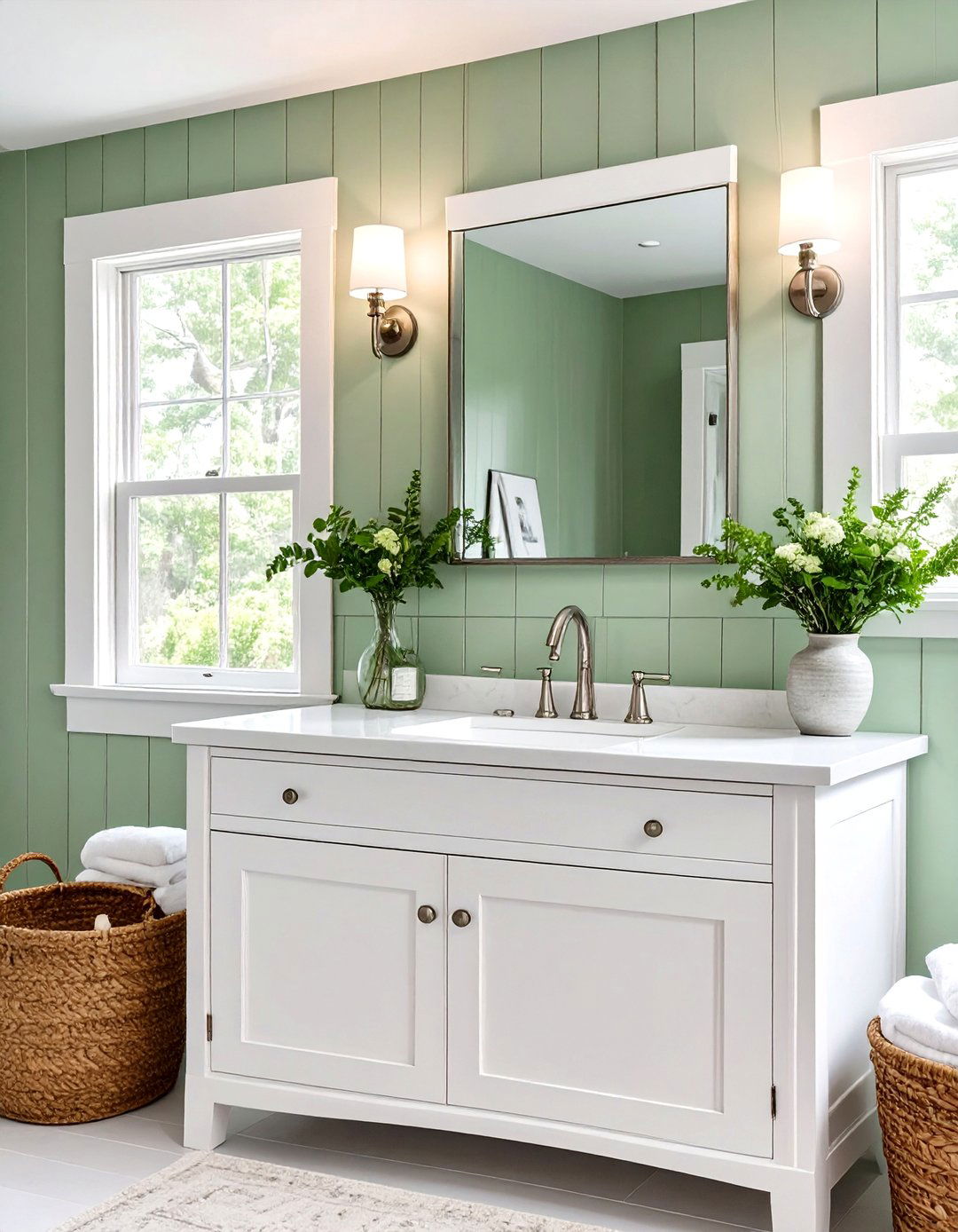 Beadboard Panel Bathroom Backsplash - 30 bathroom vanity backsplash ideas