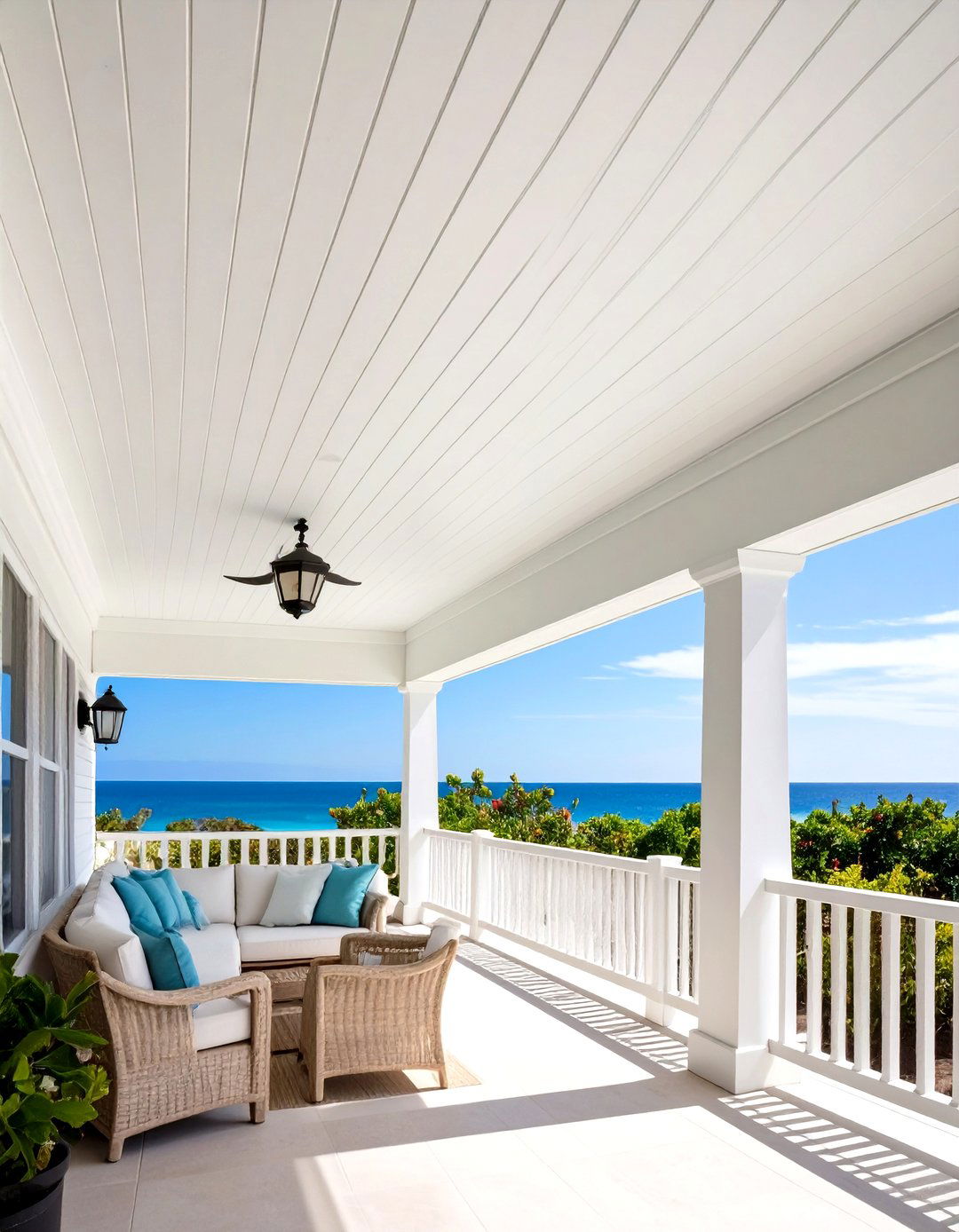 Beadboard Panel Patio Ceiling - 30 patio ceiling ideas