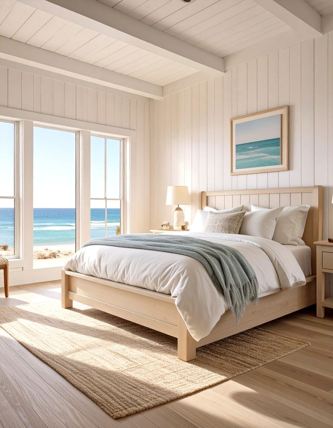 Beadboard Paneling - 30 seaside modern coastal bedroom ideas