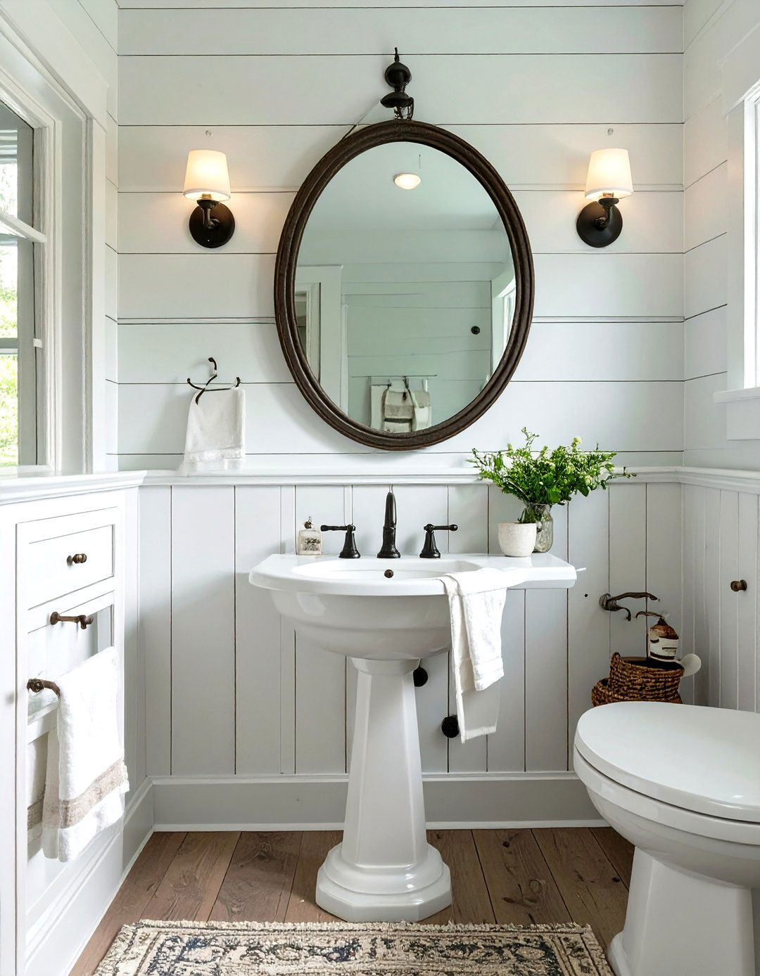 Beadboard Wainscoting Bathroom - 30 farmhouse bathroom ideas