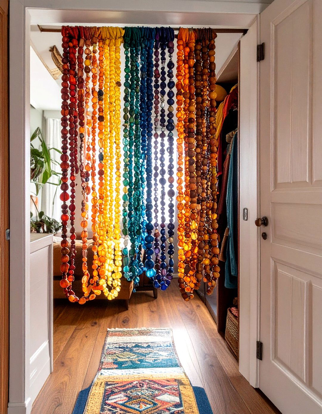 Beaded Curtains for a Bohemian Vibe - 30 alternative to closet door ideas