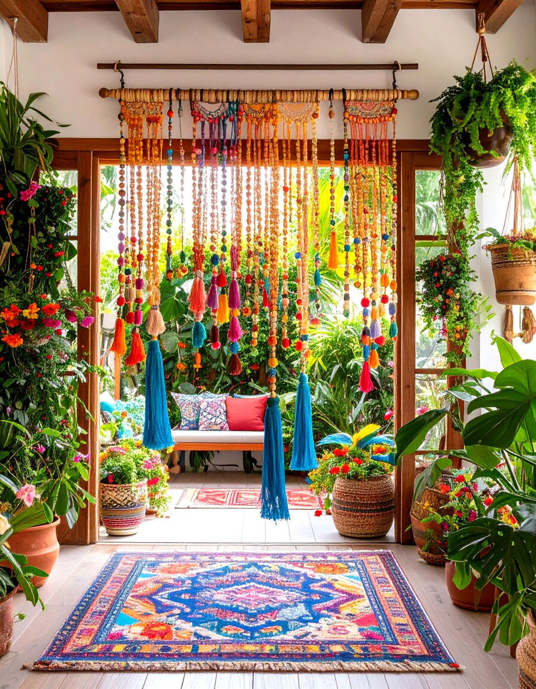 Beaded Patio Door Curtains - 30 patio door curtain ideas