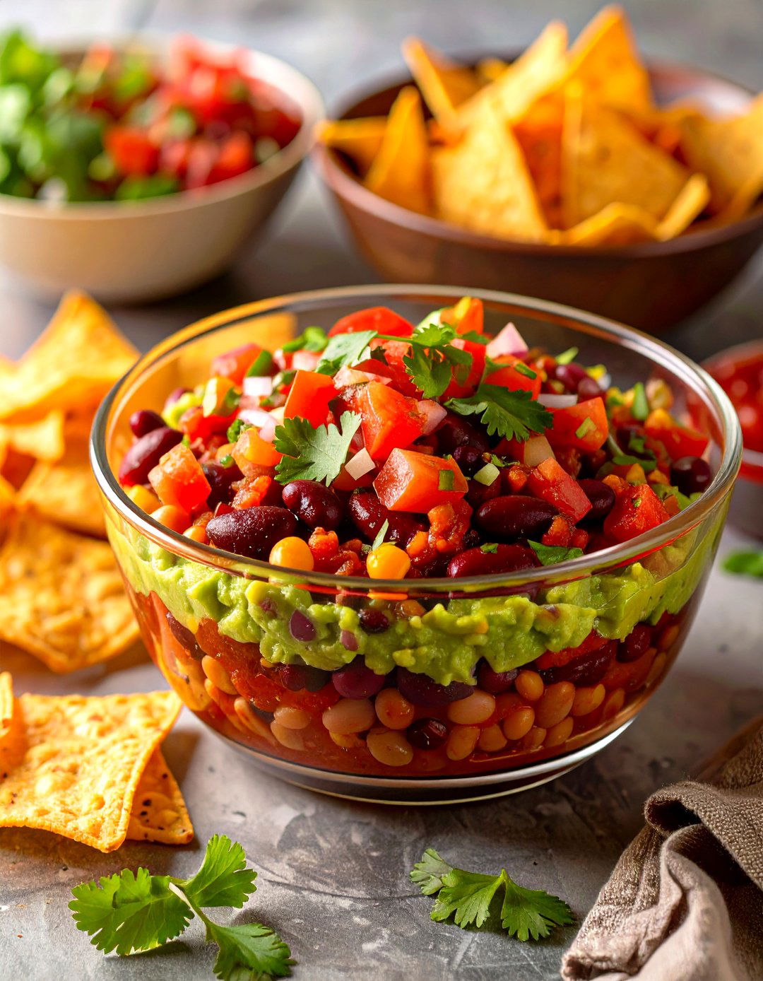 Bean Dip with Tortilla Chips - 30 cheap baby shower food ideas