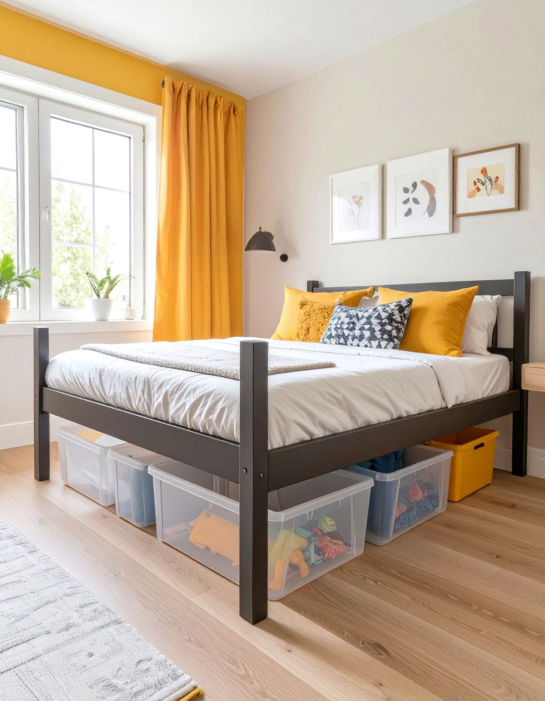 Bed Risers for Extra Under Bed Clearance - 30 shared bedroom ideas for small rooms