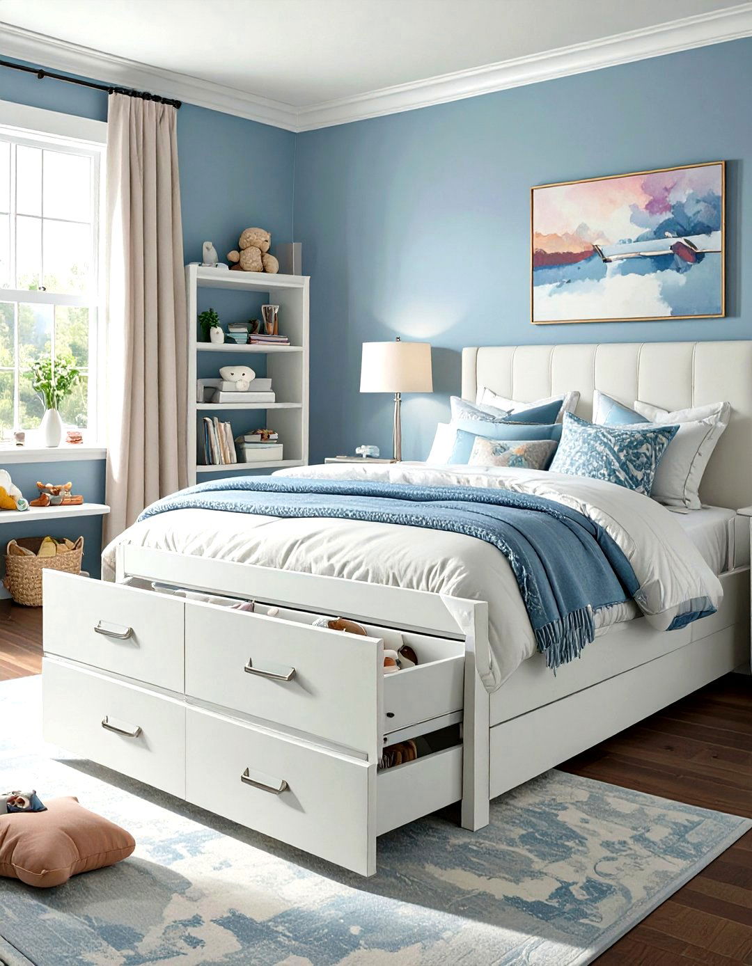 Bed with Built In Storage Drawers - 30 tween girl room ideas