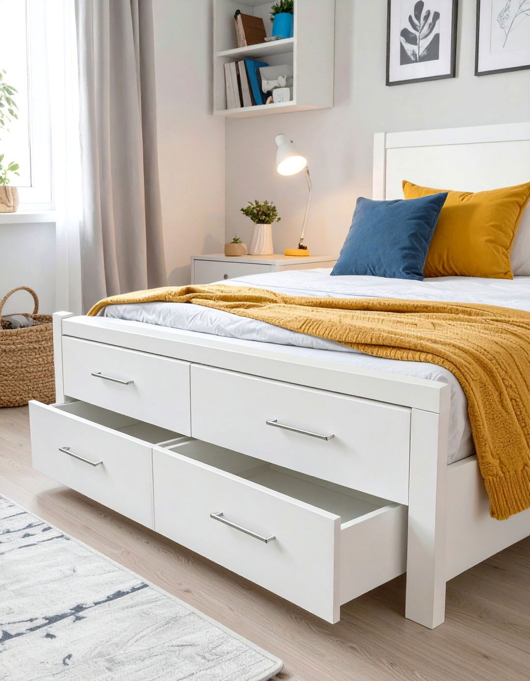 Bed with Built in Storage Drawers - 30 teen room decor ideas