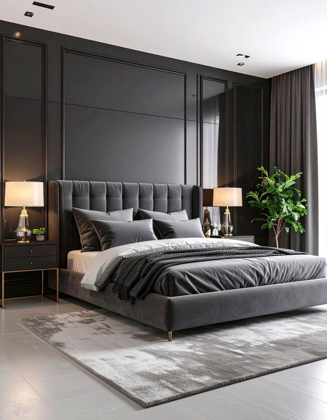 Bedroom High Gloss Paint Finish - 30 accent wall designs