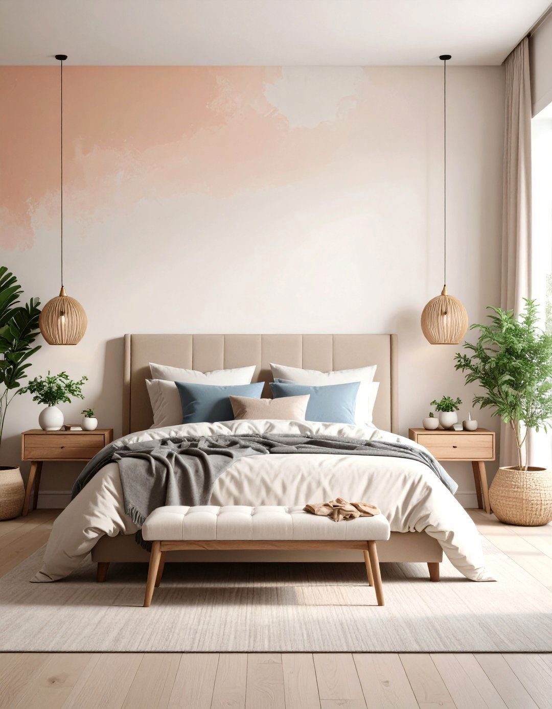 Bedroom Ombre Painted Wall - 30 accent wall designs