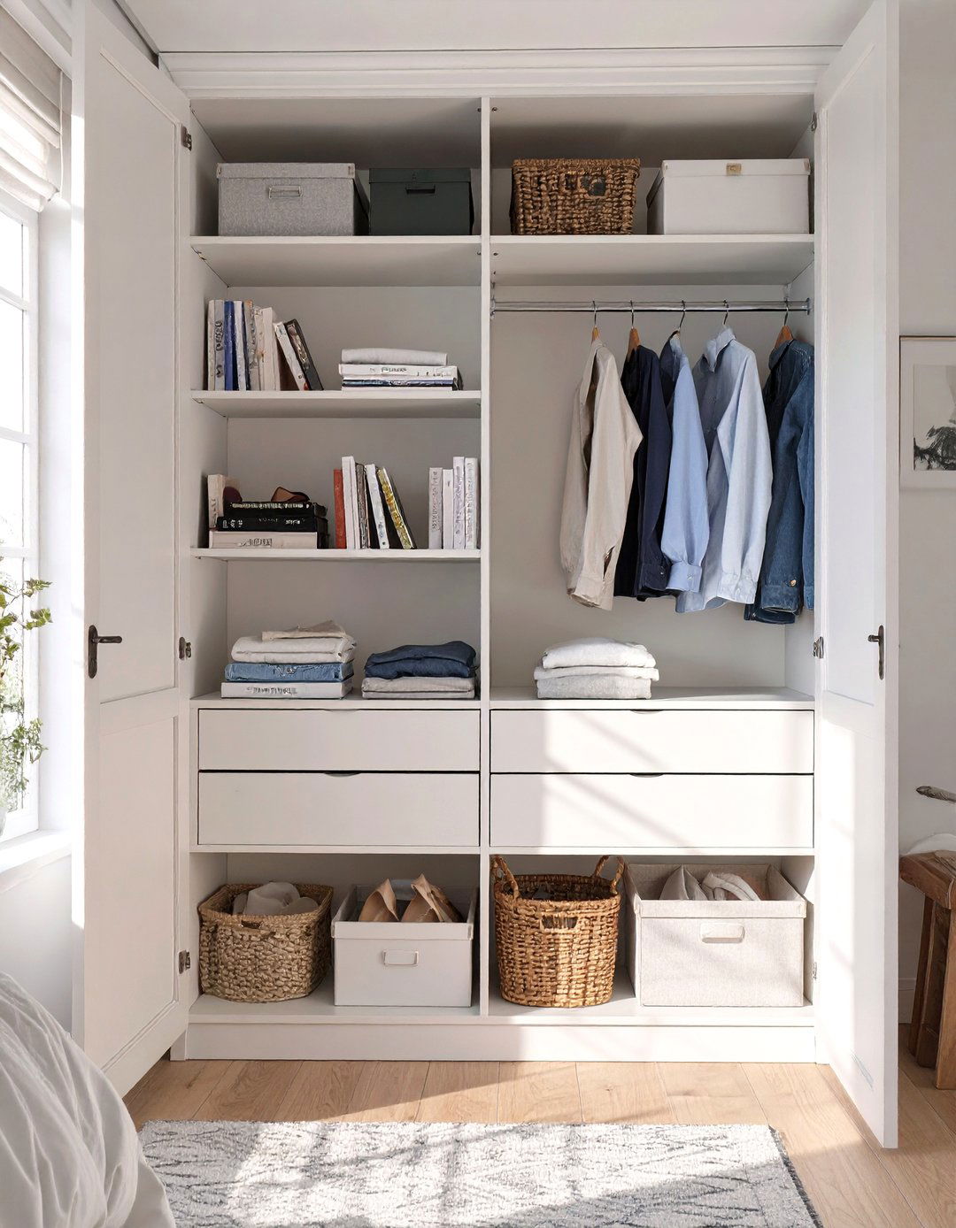 Bedroom Shelving Inside a Closet - 30 bedroom shelf ideas