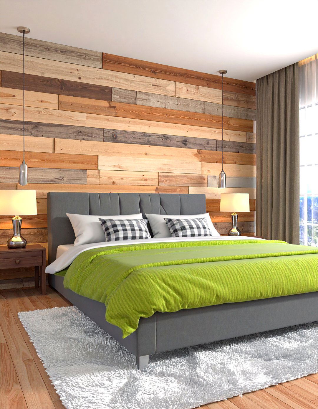Bedroom with a Textured Accent Wall - 30 patricketsesfantomes.com what is interior design ideas