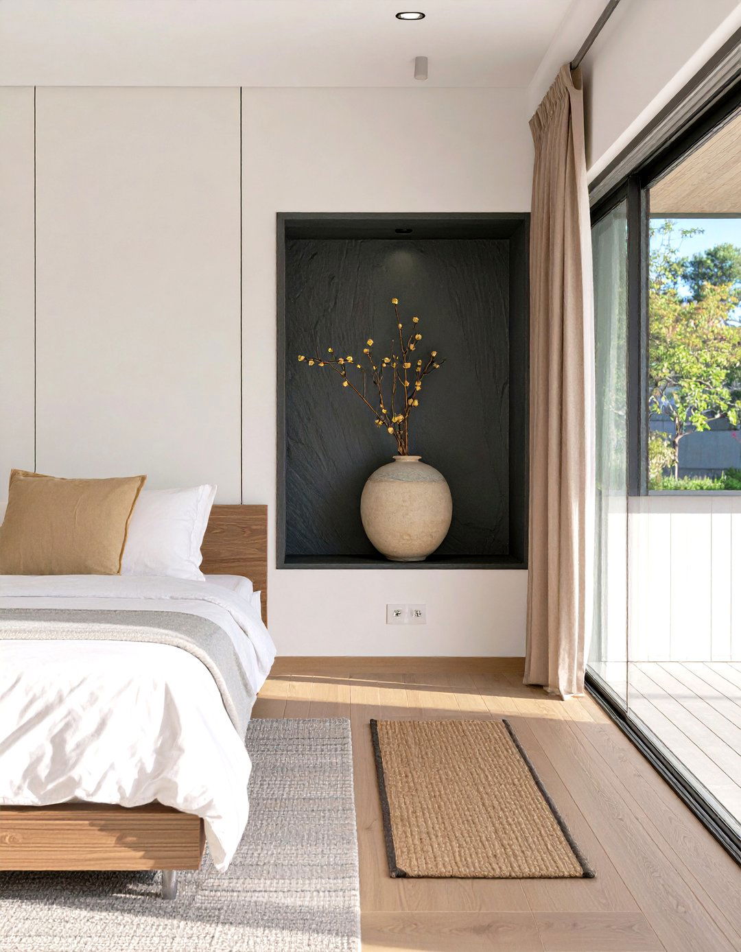 Bedroom with a Tokonoma Alcove - 30 modern japanese interior design ideas