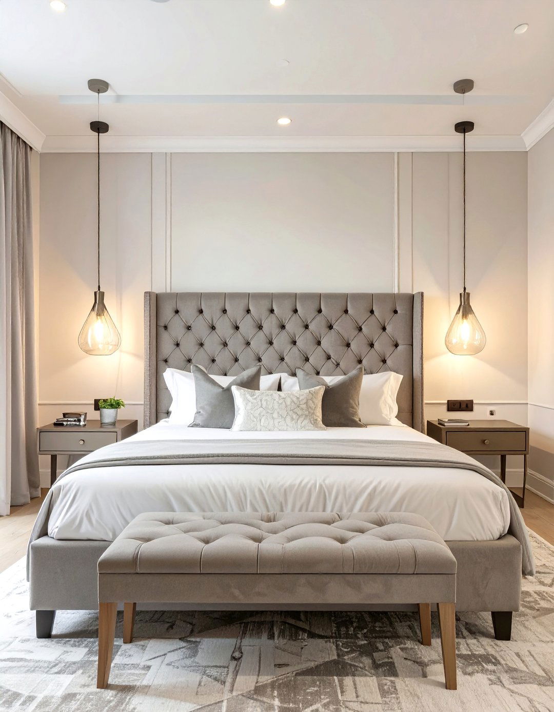 Bedside Pendants Instead of Table Lamps - 30 best lighting for interior design ideas