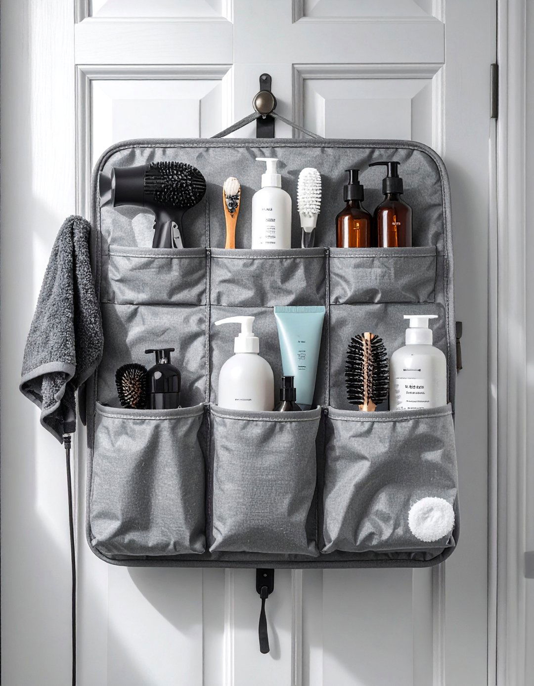 Behind the Door Hanging Organizer - 30 bathroom organizer ideas