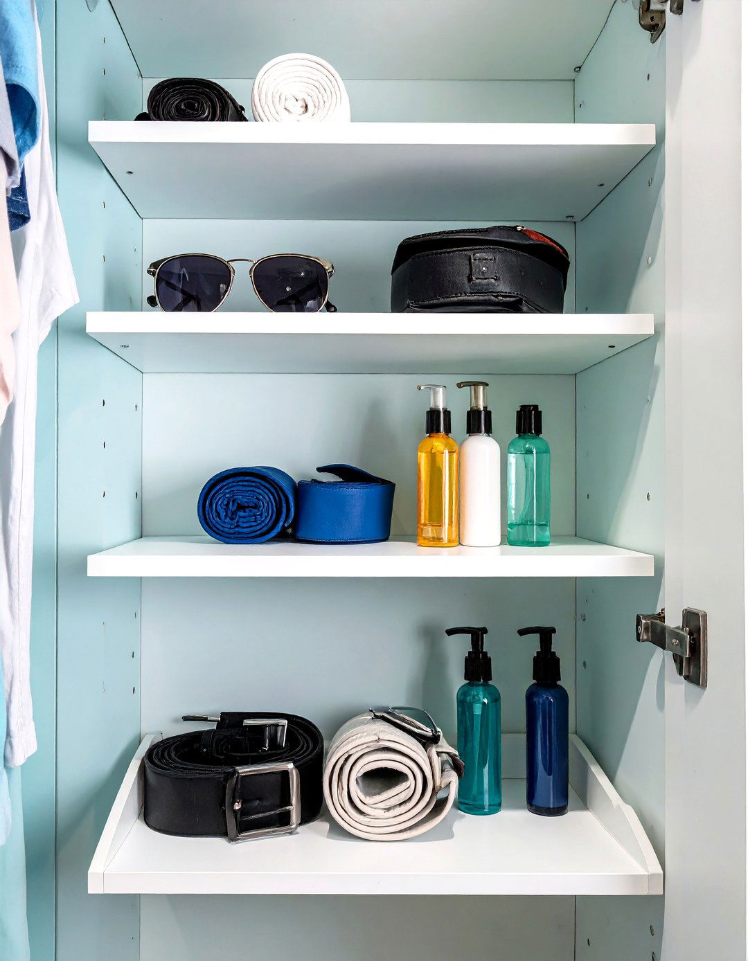 Behind the Door Shallow Shelves - 30 small closet shelving ideas