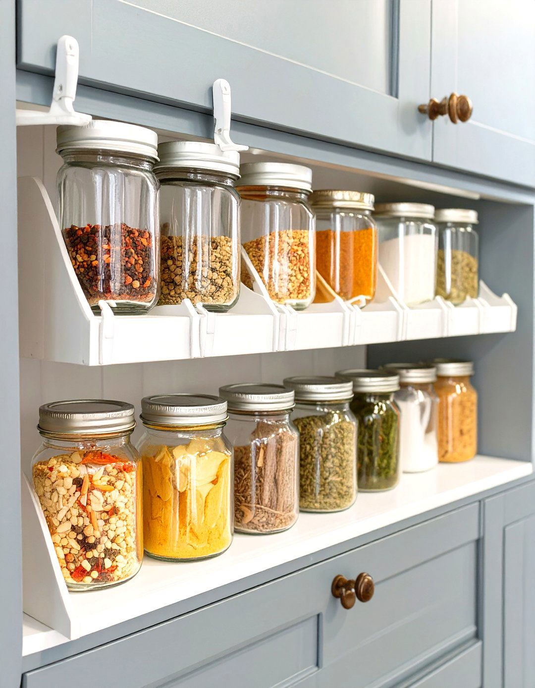 Behind the Door Spice Clip Small Pantry - 30 small kitchen small pantry ideas
