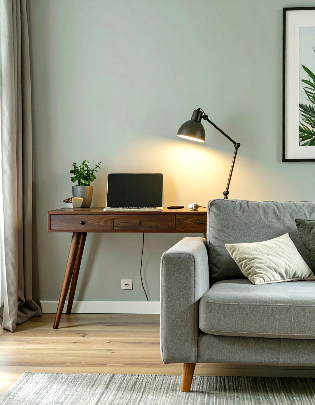 Behind the Sofa Console Desk - 30 small office space ideas