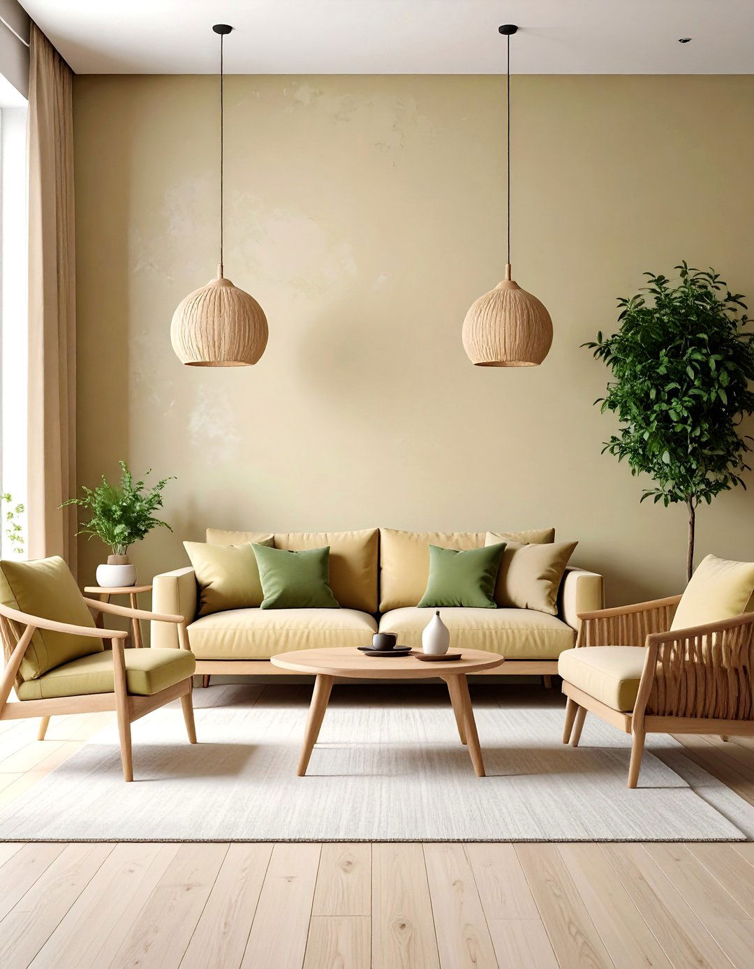 Beige Accent Wall with Textured Paint - 30 accent wall color ideas