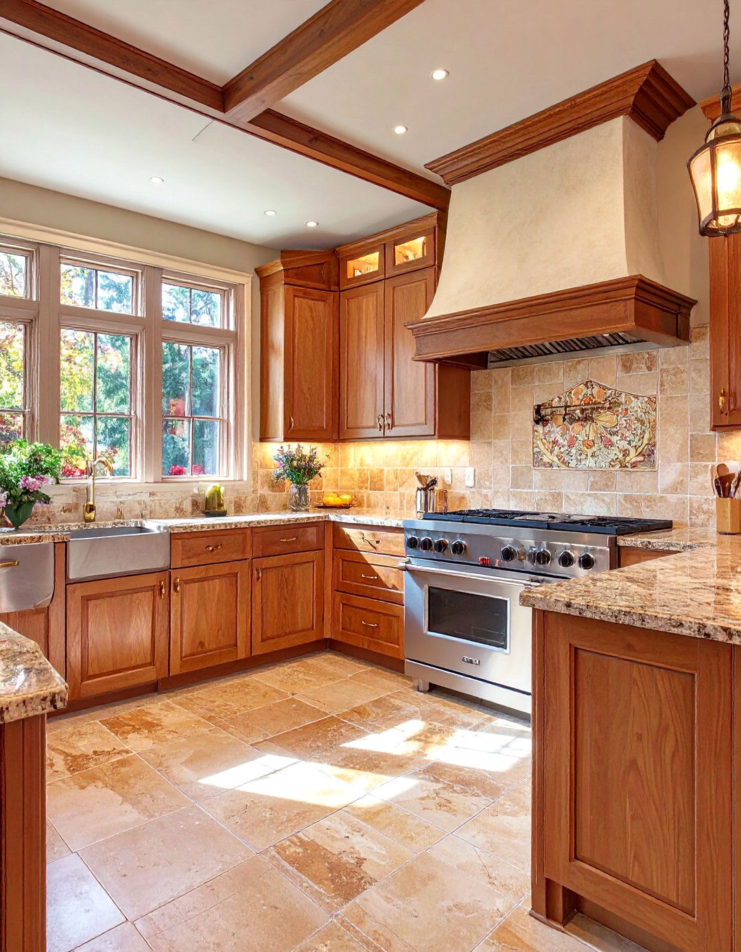 Beige Ceramic Tile Backsplash - 30 backsplash ideas for fantasy brown granite countertops