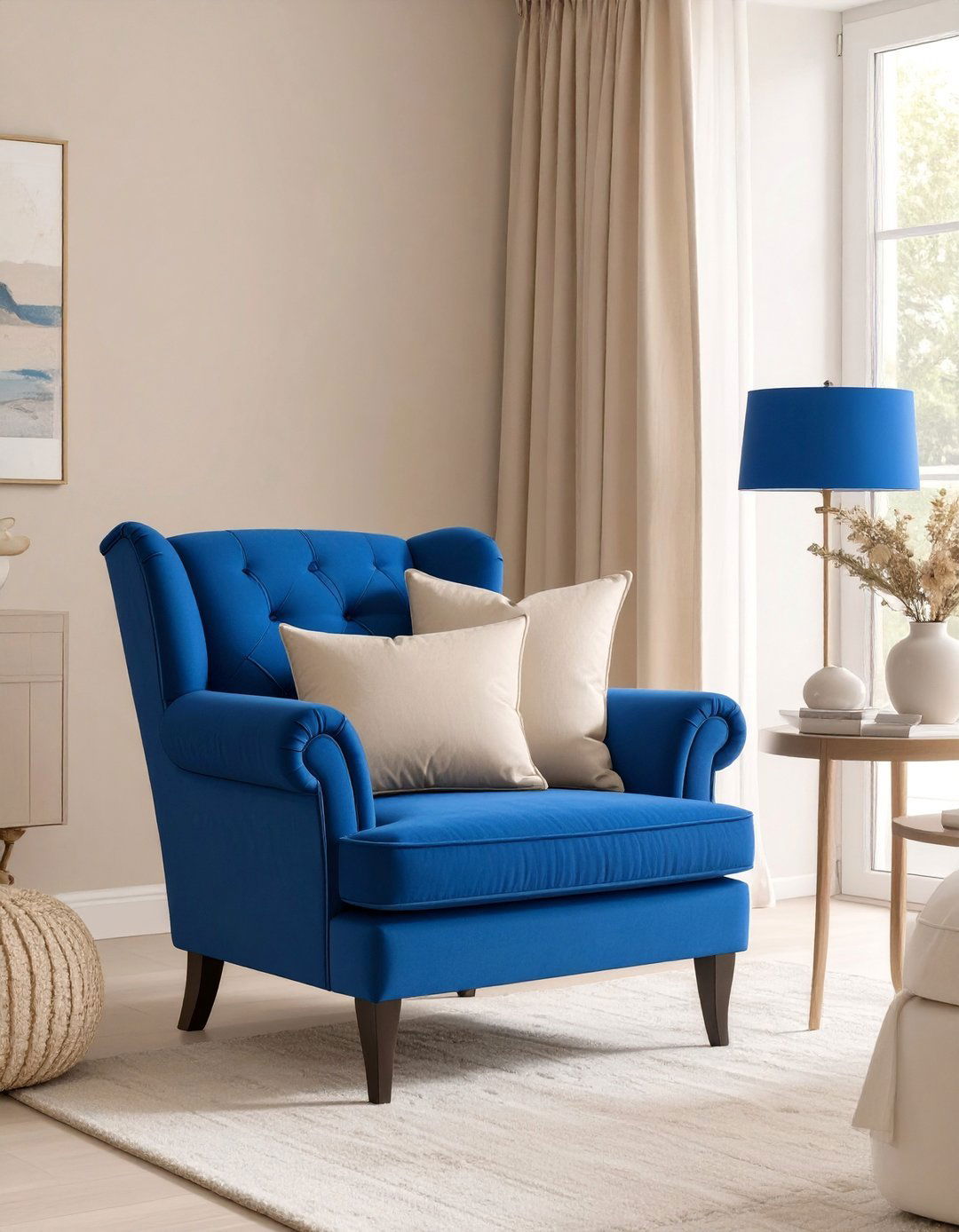 Beige Living Room with a Pop of Color - 30 beige living room ideas