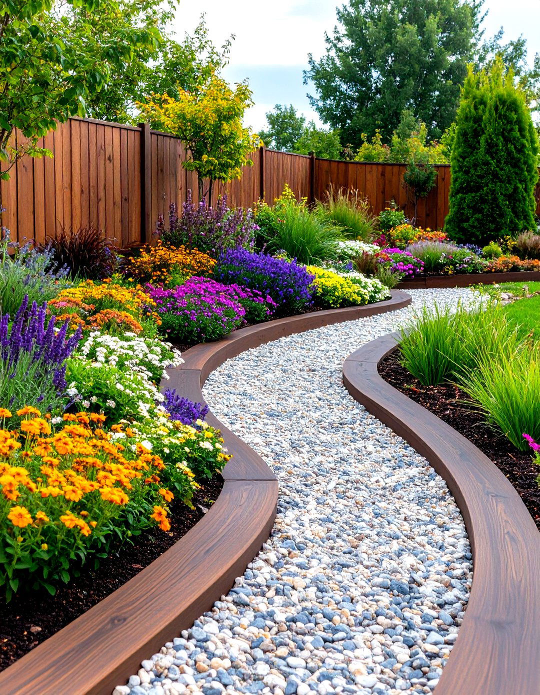 Bender Board Edging for a Pea Gravel Patio - 30 pea gravel patio edging ideas