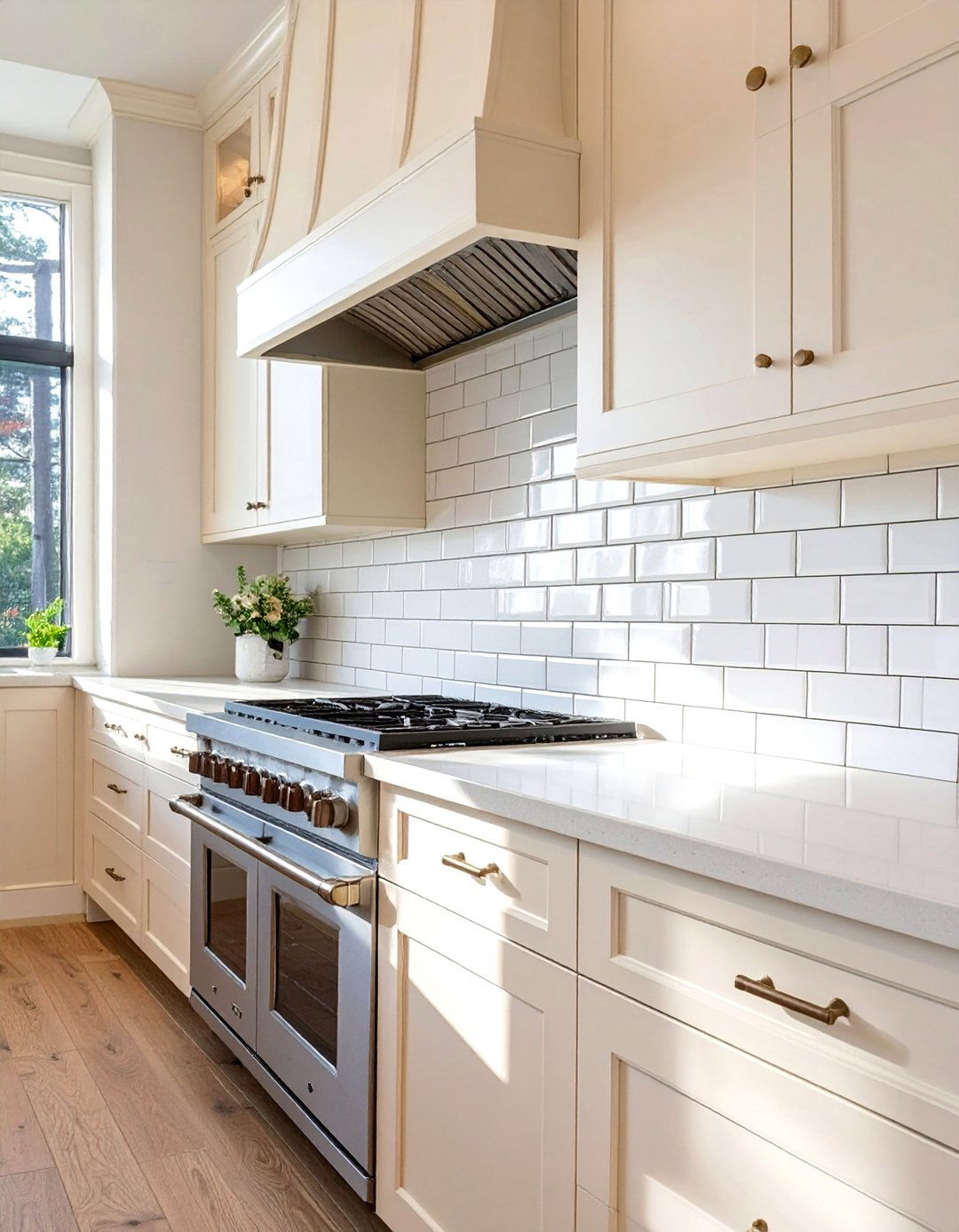 Beveled White Subway Tile Backsplash - 30 white backsplash ideas